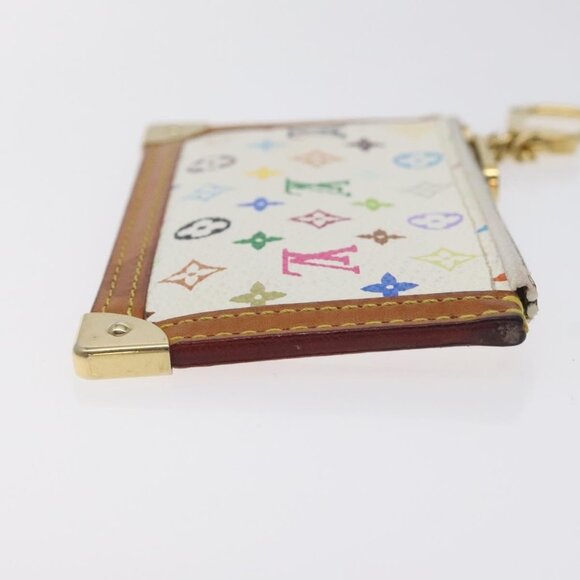 LOUIS VUITTON Monogram Multicolor Pochette Cles Purse White - Picture 4 of 15